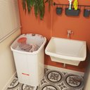 Ver imagem 1 de Lavadora de Roupa Semiautomática Tanquinho Inverter 15kg sem Dreno Práxis