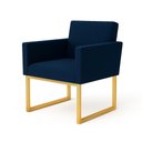 Ver imagem 1 de Poltrona Decorativa Reforçada para Recepção e Sala de Espera Azul