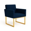 Ver imagem 3 de Poltrona Decorativa Reforçada para Recepção e Sala de Espera Azul