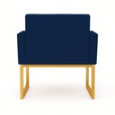 Ver imagem 2 de Poltrona Decorativa Reforçada para Recepção e Sala de Espera Azul