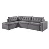 Sofá Retratil com Chaise Esquerda Titan 4 Lugares 2,56m Tecido Linho - 3