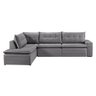 Sofá Retratil com Chaise Esquerda Titan 4 Lugares 2,56m Tecido Linho - 1