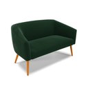 Ver imagem 2 de Sofá Namoradeira 2 Lugares Pé Palito Castanho Stella Bouclê Verde D03 - D'Rossi