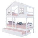 Ver imagem 2 de Treliche Casinha Dos Sonhos Madeira Maciça Branco/ Rosa Megamobilia