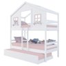 Treliche Casinha Dos Sonhos Madeira Maciça Branco/ Rosa Megamobilia - 2