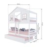 Treliche Casinha Dos Sonhos Madeira Maciça Branco/ Rosa Megamobilia - 3