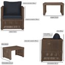 Ver imagem 2 de Mesa Centro e 4 Poltronas Madri Corda Náutica Estofado 12 Trama Original