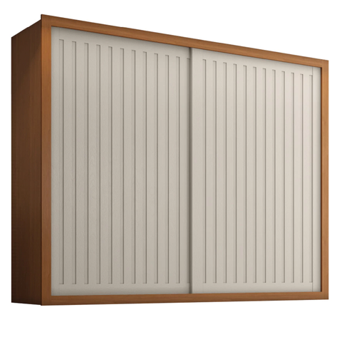 Guarda Roupas Casal Ripado 2 Portas de Correr 6 Gavetas Coliseu Madeirado / Areia Zanzini