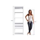 Ver imagem 4 de Estante Multiuso para Sala com 2 Gavetas e 4 Nichos 1,83 M Cor:branco