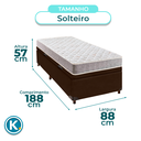Ver imagem 3 de Cama Box Bau Marrom Solteiro + Colchão D23 D23 Inducol