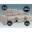 Ver imagem 3 de Sofá 3 Lugares Net Jobim Assento Retrátil e Reclinável 2,05m (L)