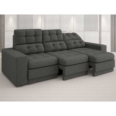 Sofá 3 Lugares Net Jobim Assento Retrátil e Reclinável 2,05m (L)