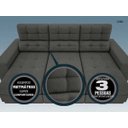 Ver imagem 6 de Sofá 3 Lugares Net Jobim Assento Retrátil e Reclinável 2,05m (L)