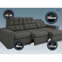 Ver imagem 3 de Sofá 3 Lugares Net Jobim Assento Retrátil e Reclinável 2,05m (L)