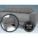 Ver imagem 7 de Sofá 3 Lugares Net Jobim Assento Retrátil e Reclinável 2,05m (L)