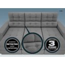 Ver imagem 6 de Sofá 3 Lugares Net Jobim Assento Retrátil e Reclinável 2,05m (L)