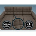 Ver imagem 6 de Sofá 3 Lugares Net Jobim Assento Retrátil e Reclinável 2,05m (L)