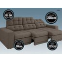 Ver imagem 3 de Sofá 3 Lugares Net Jobim Assento Retrátil e Reclinável 2,05m (L)