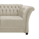 Ver imagem 5 de Sofá Recamier Divã Chesterfield 185cm Sofia Suede Bege Capitonê- Mabe Magazine