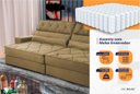 Ver imagem 4 de Sofá Retrátil Reclinável 300cm Albany Suede Velut com Molas Ensacadas - King House