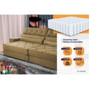Ver imagem 4 de Sofá Retrátil Reclinável 300cm Albany Suede Velut com Molas Ensacadas - King House