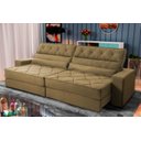 Ver imagem 2 de Sofá Retrátil Reclinável 300cm Albany Suede Velut com Molas Ensacadas - King House