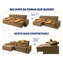 Ver imagem 5 de Sofá Retrátil Reclinável 300cm Albany Suede Velut com Molas Ensacadas - King House