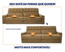 Ver imagem 6 de Sofá Retrátil Reclinável 300cm Albany Suede Velut com Molas Ensacadas - King House