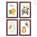Ver imagem 3 de 4 Quadros Decorativos Infantil Safari Baby com Moldura: Pinus