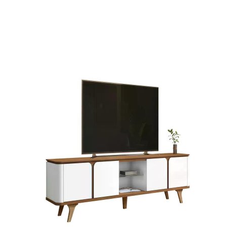 Rack Roma 217 Cm Cor:cedro/branco