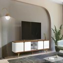 Ver imagem 2 de Rack Roma 217 Cm Cor:cedro/branco