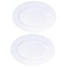 Kit 2 Travessas de Porcelana Branca Oval 32x25cm Tramontina Baixela Maria Augusta - 1