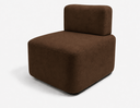 Ver imagem 1 de Poltrona Cubo para Sala Moderna e Recepção Suede:Suede Marrom