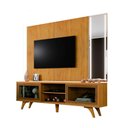 Ver imagem 1 de Rack Vitrum com Painel Vitrum com Espelho Led 218 Mavaular Naturale