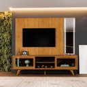 Ver imagem 4 de Rack Vitrum com Painel Vitrum com Espelho Led 218 Mavaular Naturale
