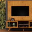 Ver imagem 3 de Rack Vitrum com Painel Vitrum com Espelho Led 218 Mavaular Naturale