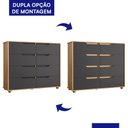 Ver imagem 4 de Cômoda Doble 8 Gavetas Titanium/freijó - Móveis Albatroz