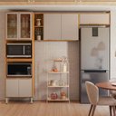 Ver imagem 3 de Cozinha Modulada Plena 3 Peças Torre Quente Cinamon Nude Prime Tx - Demóbile