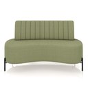 Ver imagem 6 de Sofá Living Decorativo 2 Lugares 1,60m Katara Pés de Ferro Bouclê Verde G33 - Gran Belo
