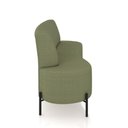 Ver imagem 2 de Sofá Living Decorativo 2 Lugares 1,60m Katara Pés de Ferro Bouclê Verde G33 - Gran Belo