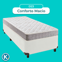 Ver imagem 4 de Colchão Solteiro Simples D23 + Box Branco - D23 Inducol