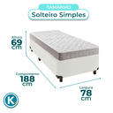 Ver imagem 3 de Colchão Solteiro Simples D23 + Box Branco - D23 Inducol