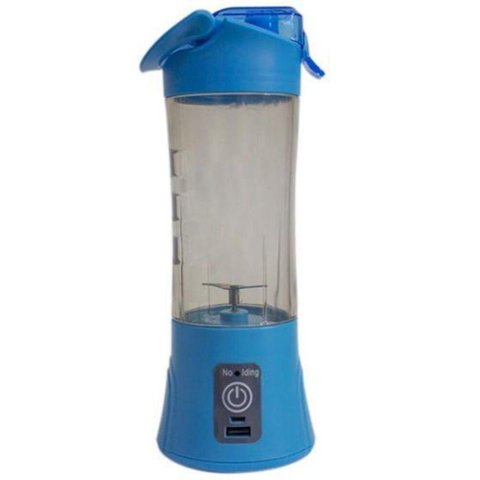 Mini Liquidificador Portátil Elétrico Shake Cabo Usb Azul
