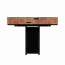 Ver imagem 5 de Mesa Auxiliar Dupla de Plataforma de Acoplar para Escritório com Estrutura Metálica 120cm Corporate Nogal Com Preto