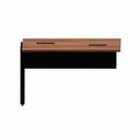 Ver imagem 4 de Mesa Auxiliar Dupla de Plataforma de Acoplar para Escritório com Estrutura Metálica 120cm Corporate Nogal Com Preto