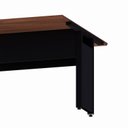 Ver imagem 6 de Mesa Auxiliar Dupla de Plataforma de Acoplar para Escritório com Estrutura Metálica 120cm Corporate Nogal Com Preto