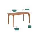 Ver imagem 4 de Mesa para Sala de Jantar 160cm sem Vidro Papaia Marrom/Cinamomo
