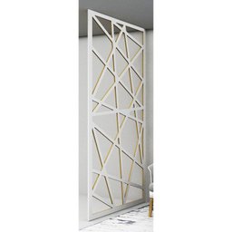 Painel Vazado Divisória Mdf Roma Branco Decore Painéis e Divisórias 0,60x2,20m - 2