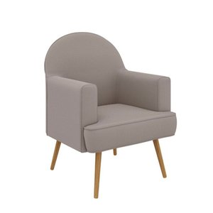 Poltrona Decorativa Luxor C/ Puff em Veludo Just Time