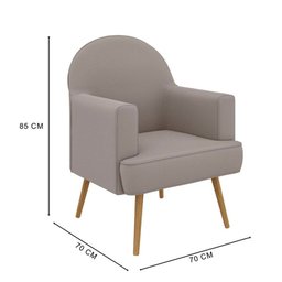 Poltrona Decorativa Luxor C/ Puff em Veludo Just Time - 5